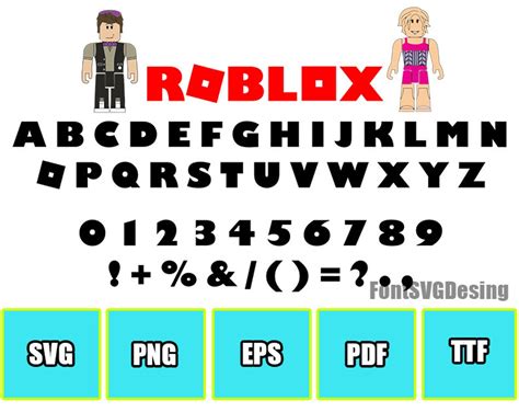 Roblox Font Roblox Svg Bundle Roblox Svg Roblox Roblox Boy Etsy New