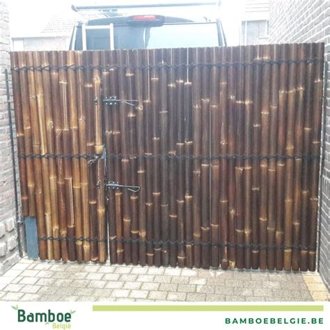 Bamboescherm Giant Zwart Als Tuinomheining Bamboe Omheining