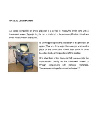 Optical comparator | PDF