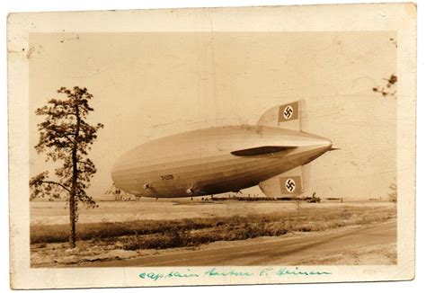 ORIGINAL AIRSHIP ZEPPELIN HINDENBURG LZ129 PHOTO SIGNED BY CAPTAIN ...