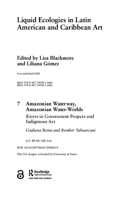 Pdf Amazonian Waterway Amazonian Water Worlds Rivers In Government