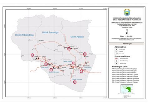 lembar  peta struktur perwilayahan pariwisata