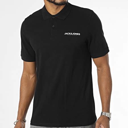 Jack And Jones Polo Manches Courtes Booster 12234763 Noir