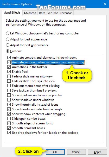 Enable or Disable Animate Windows when Minimizing and Maximizing ...