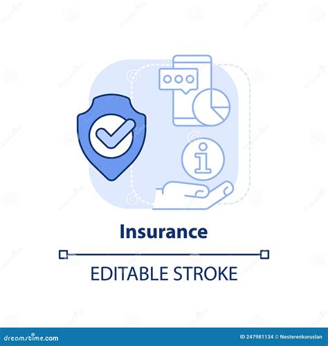 Insurance Light Blue Concept Icon Stock Vector Illustration Of Line