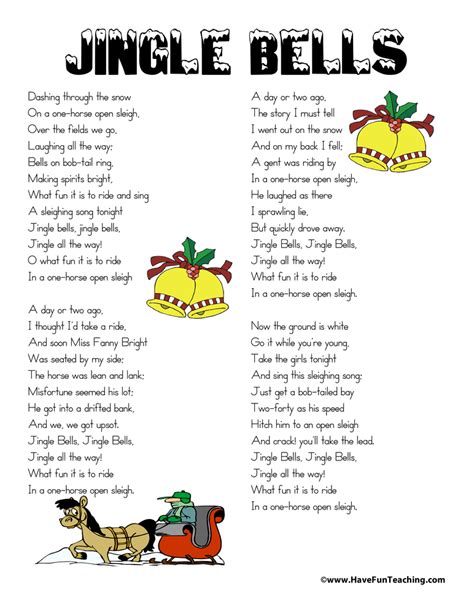 Jingle Bells Lyrics - Have Fun Teaching