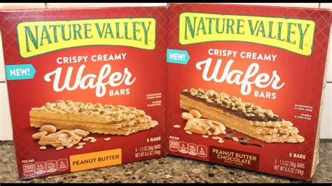 Nature Valley Crispy Creamy Wafer Bars Peanut Butter And Peanut Butter Chocolate Review Youtube