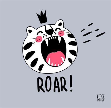 Tiger Clipart, Roar, Tiger PNG, Tiger Head SVG, Cute Little Tiger ...