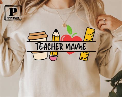 Custom Teacher Svg Add Your Text Teacher Name Svg Teacher Name Svg