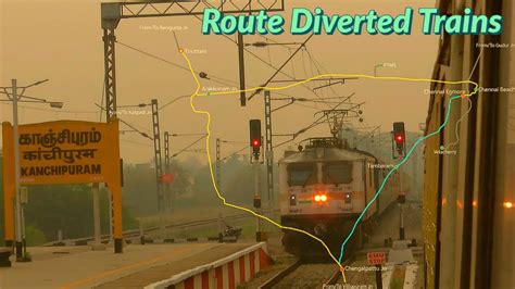 Route Diverted Trains Pearl City Ananthapuri Tiruchendur Exp Via