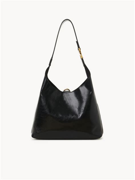 Chlo Small Marcie Hobo Bag In Shiny Leather Chlo Us