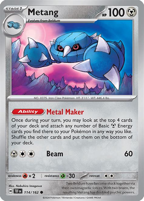 Metang Temporal Forces Pokemon Card Pikawiz