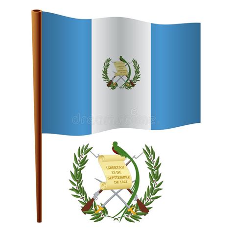 Bandera Ondulada De Guatemala Ilustraci N Del Vector Ilustraci N De