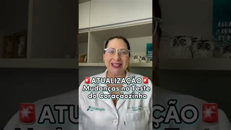 Atualiza O Mudan As No Teste Do Cora Ozinho Pediatria Shorts