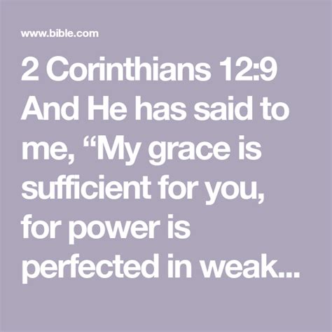 2 Corinthians 129 And He Has Said To Me “my Grace Is Sufficient For