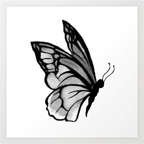 Ink Butterfly Art Print By Moonlightlady Society6