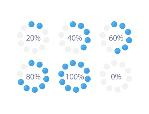 premium vector circle dot infographic chart design template set