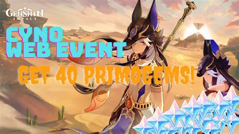 Get Primogems Cyno Web Event Genshin Impact Youtube