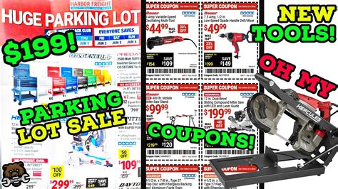 Harbor Freight Parking Lot Sale Coupons New Tools Youtube