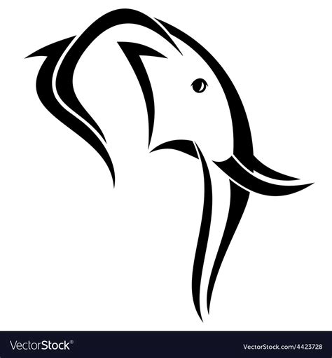 Elephant head Royalty Free Vector Image - VectorStock