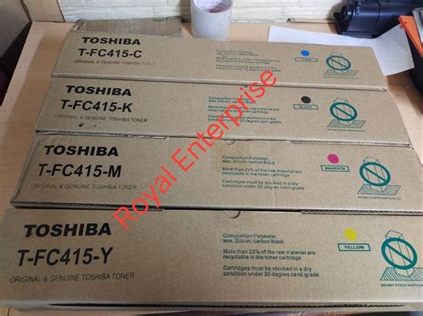 Toshiba T FC415P KCMY Genuine Four Color Toner Cartridge For Laser