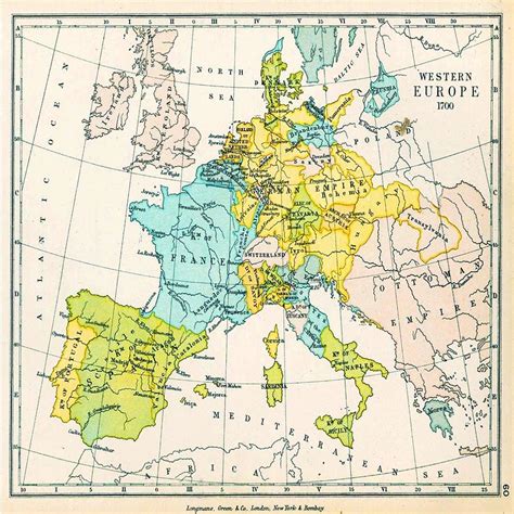 Exploring The Map Of Europe In 1700 - World Map Colored Continents