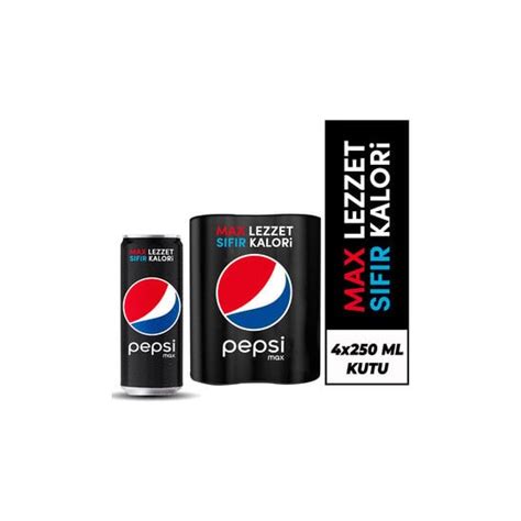 Pepsi Max Şekersiz Kola Kutu 4X250 ml 1 Adet Fiyatı