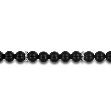 Sterling Silver And 8mm Onyx Beaded Bracelet Shop 925 Silver Bujukan Mens Bracelets Gabriel And Co