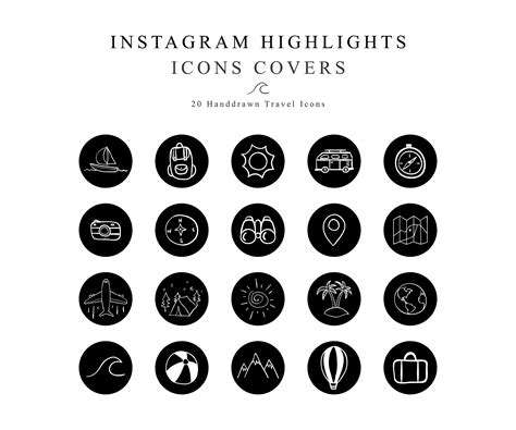 Instagram Story Highlights Covers Travel Vacation Icons | Etsy