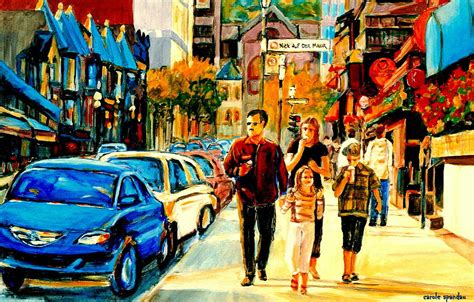 Thursdays Pub On Crescent Street Montreal City Scene Painting by Carole ...