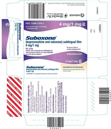 Suboxone Film Fda Prescribing Information Side Effects And Uses