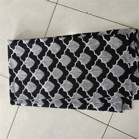 Jual Kain Batik Print Putihan Kain Batik Monokrom Hitam Putih Batik