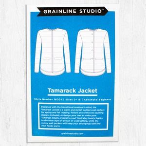 The Tamarack Jacket By Grainline Studios Paper Sewing Pattern Etsy