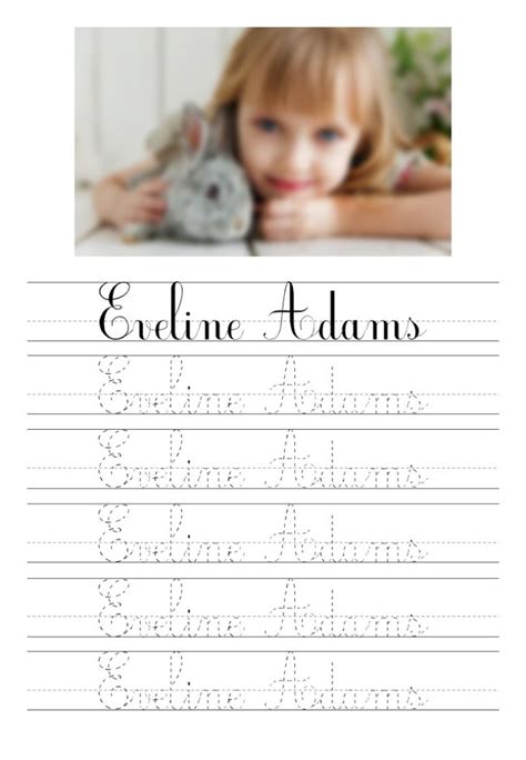 Custom Cursive Name Tracing Name Tracing Generator