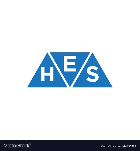 Ehs triangle shape logo design on white Royalty Free Vector