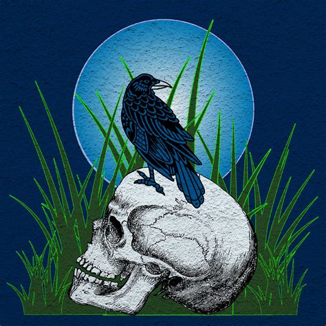 Raven and Skull by AJF-Art on DeviantArt