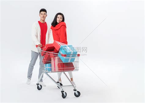 红色喜庆情侣购物高清图片下载-正版图片501122271-摄图网