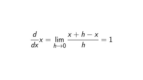 Derivative Of X Using First Principle Of Derivatives Full Proof