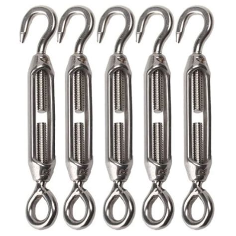 Pcs M Stainless Steel Hook Eye Turnbuckle Wire Rope Tension