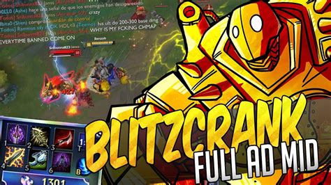 Blitzcrank Mid Full Ad Jamas Habia Tilteado Tanto De Un Basico Youtube