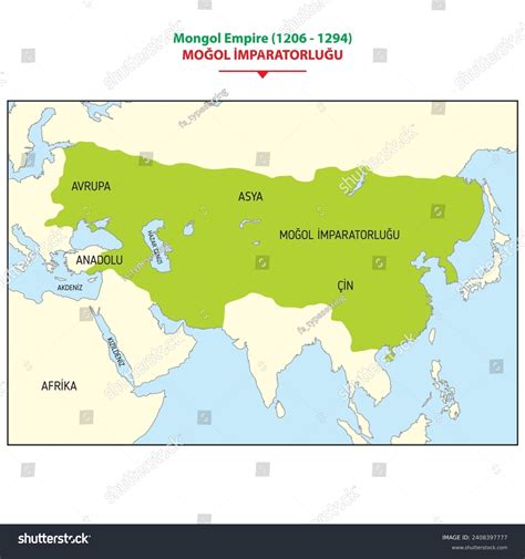 Vector Map Of The Mongol Empire 1206 1294 Royalty Free Stock Vector