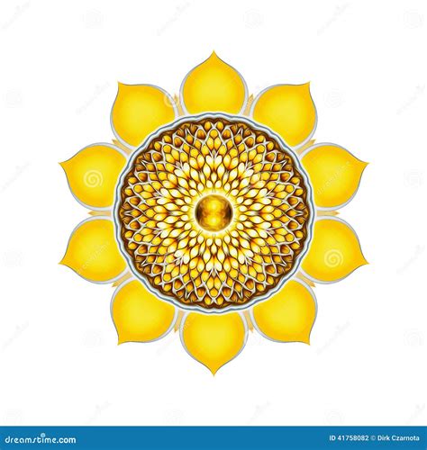 A Mandala De Chakra Do Plexo Solar Ilustração Stock Ilustração de