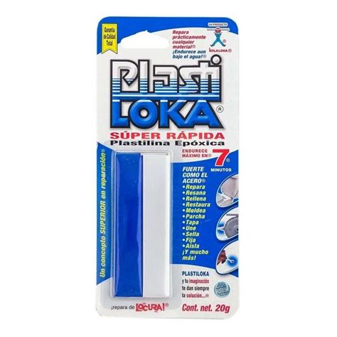 Plastiloka secado super rápido plastilina epóxica Azul 20g