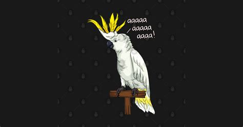 Funny Cockatoo Parrot Screaming Cartoon - Cockatoo - Sticker | TeePublic