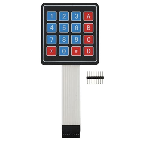 27899 Parallax 4x4 Matrix Membrane Keypad Electromechanical