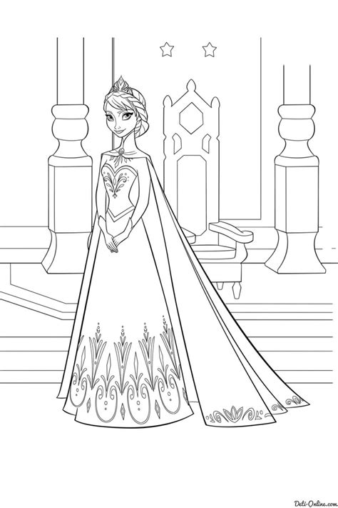 Coloriage Reine Elsa De Disney T L Charger Et Imprimer Gratuit Sur