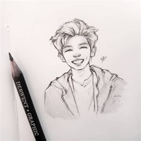 Bts Easy Drawings Rm How To Draw A Portrait Of Rm Rap Monster From