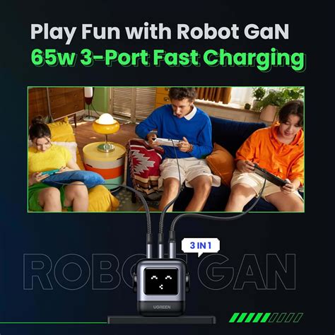 Ugreen Rg W Usb C Charger Nexode Port Robot Gan Fast Charger Block