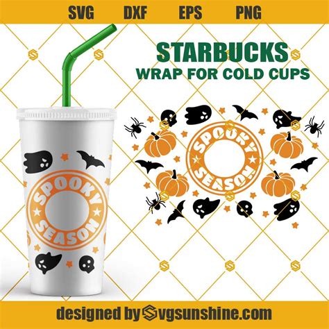 Spooky Season Halloween Starbucks Cup Svg Pumpkin Starbucks Svg