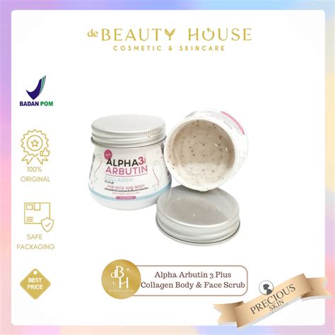 Jual Precious Skin Alpha Arbutin Plus Collagen Body Face Scrub G